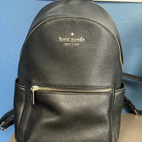 Kate Spade Dark Leather Backpack - Picture 2 of 9